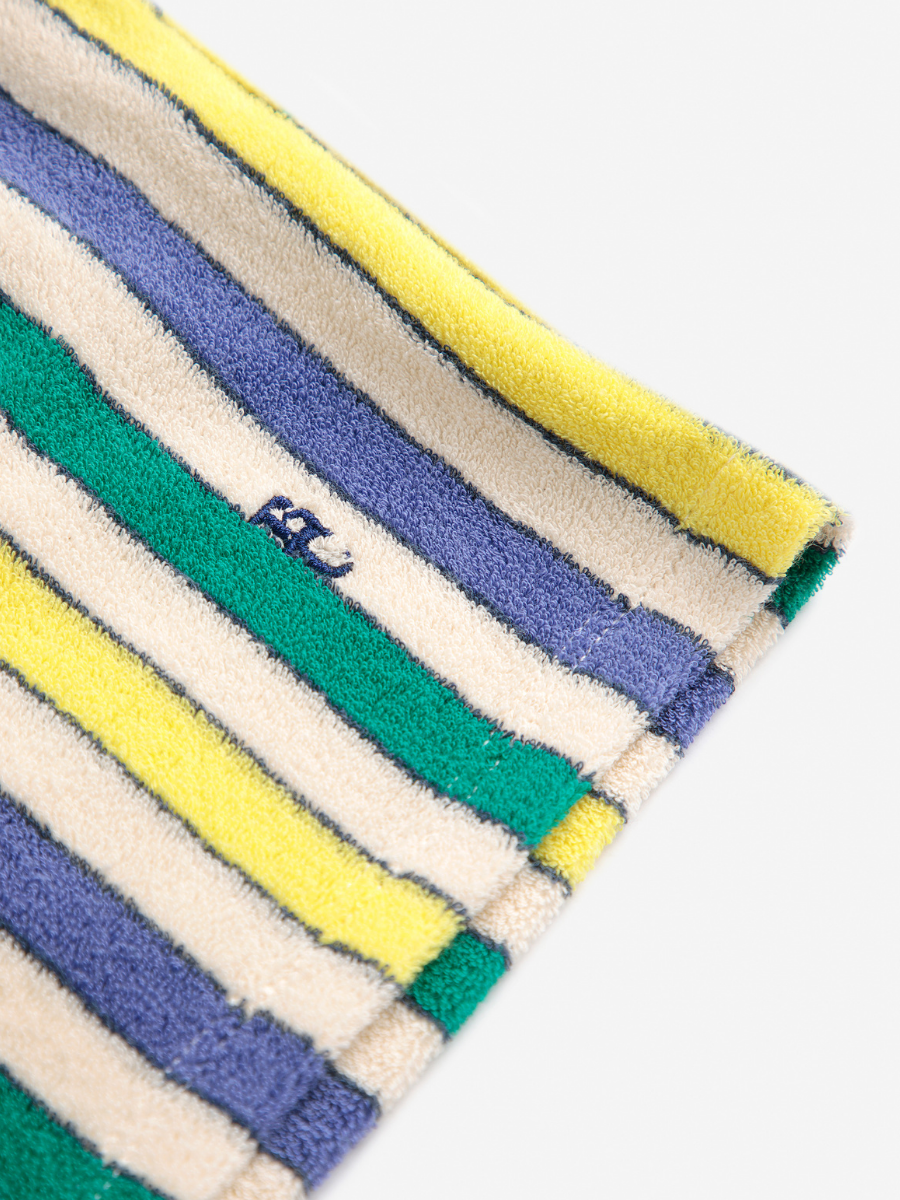 Multicolor Stripes Terry Cloth Bermuda Shorts