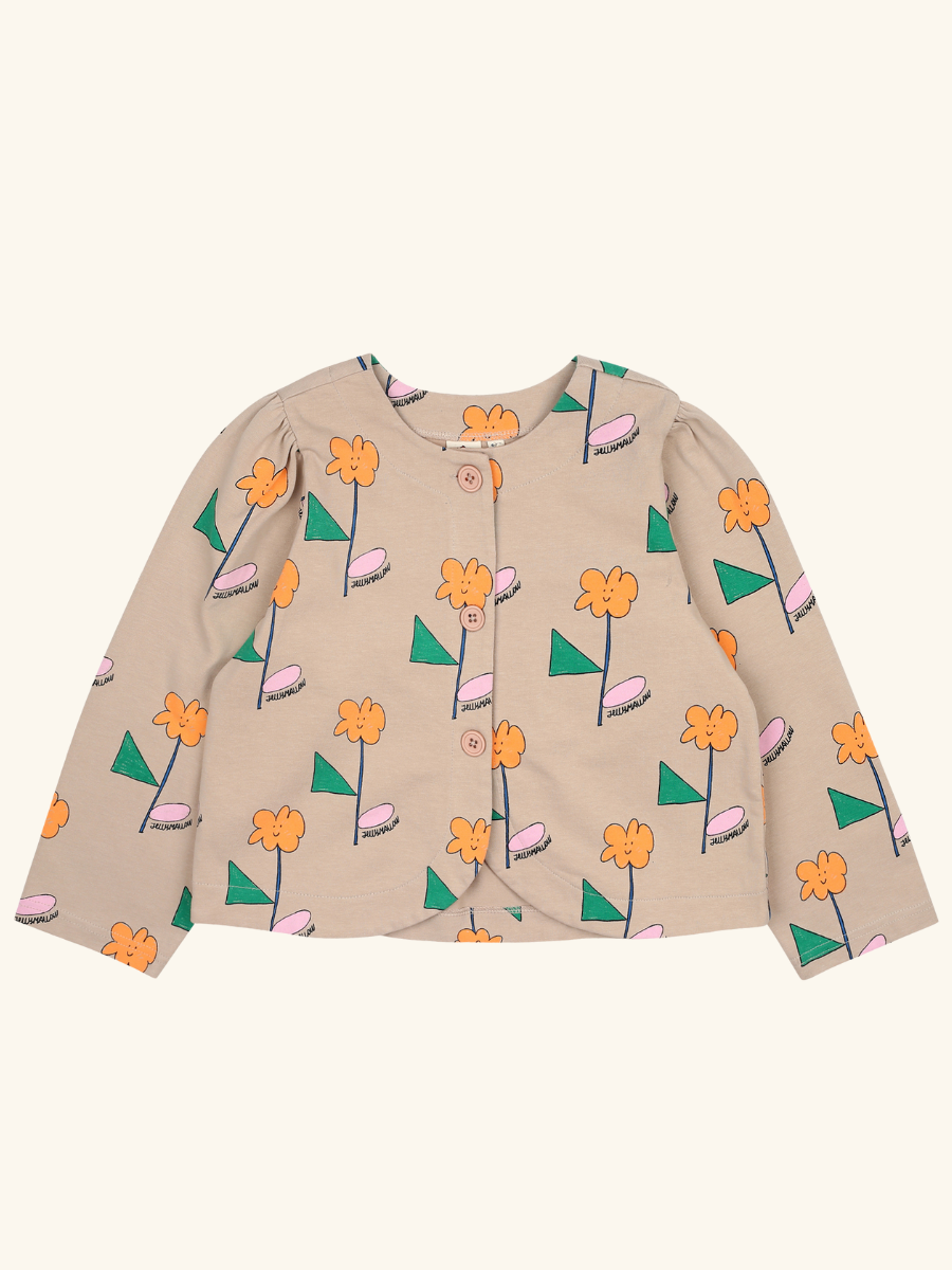 Orange Flower Cardigan