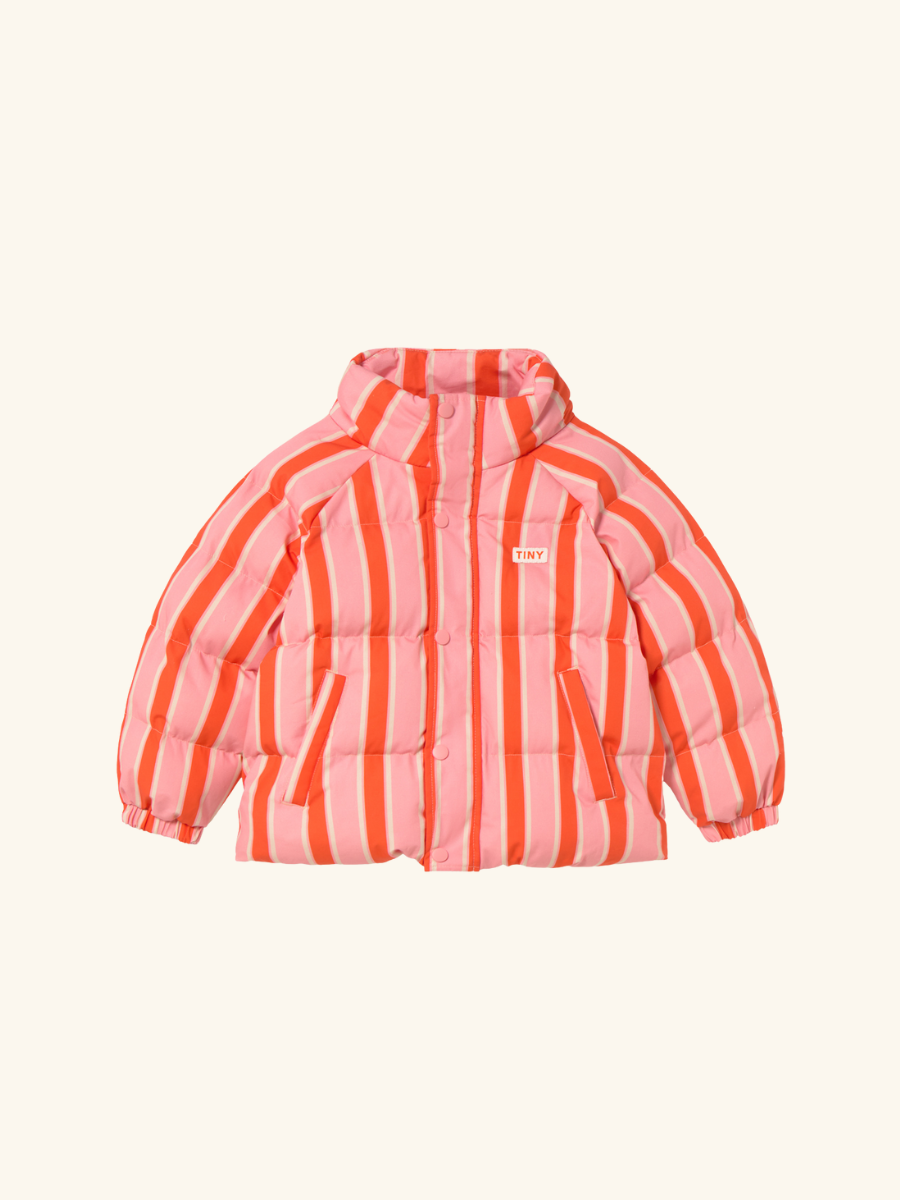 Retro Stripes Short Padded Jacket
