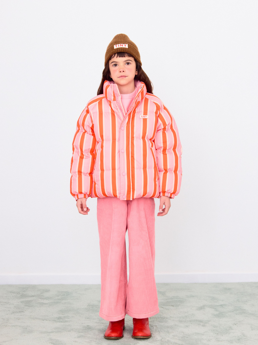 Retro Stripes Short Padded Jacket