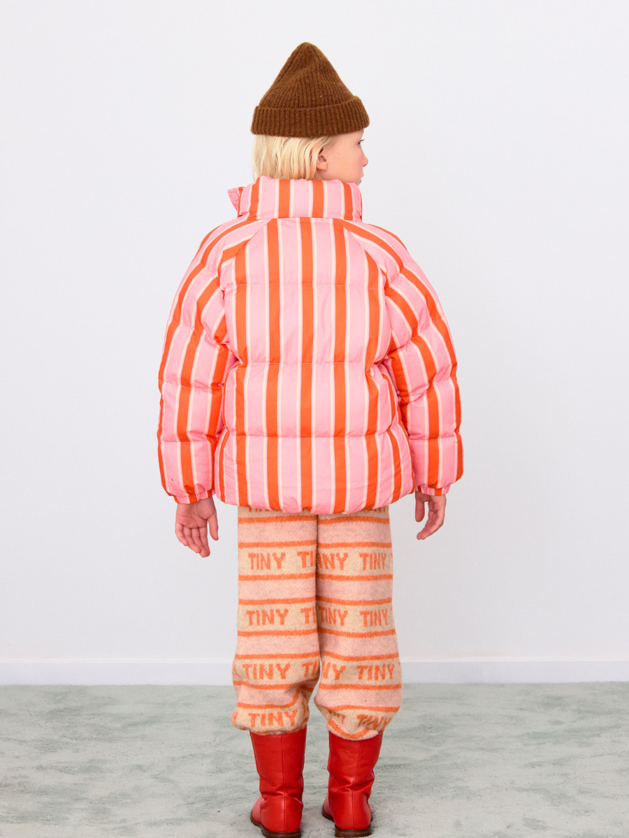 Retro Stripes Short Padded Jacket