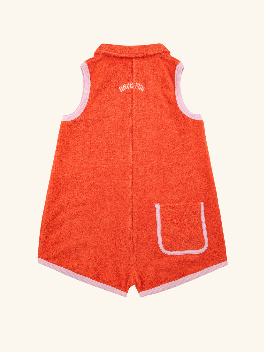 Ribbon Gift terry Towel Playsuit