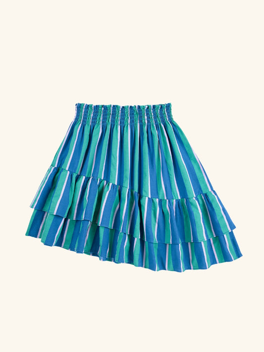 Striped Woven Midi Skirt