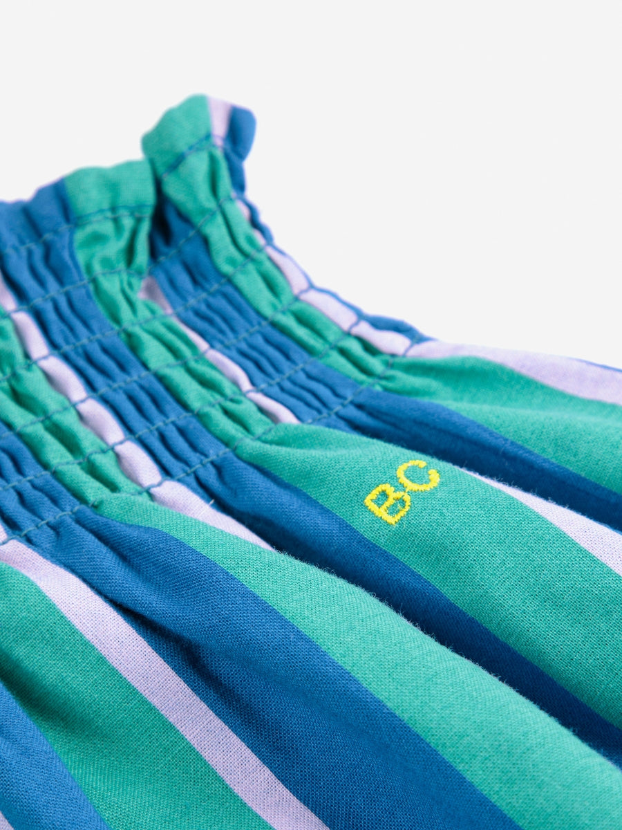 Striped Woven Midi Skirt