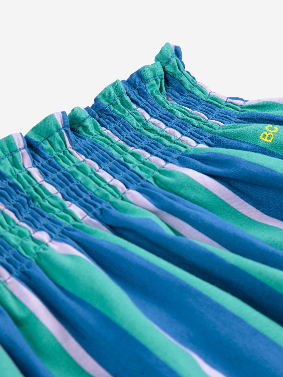 Striped Woven Midi Skirt