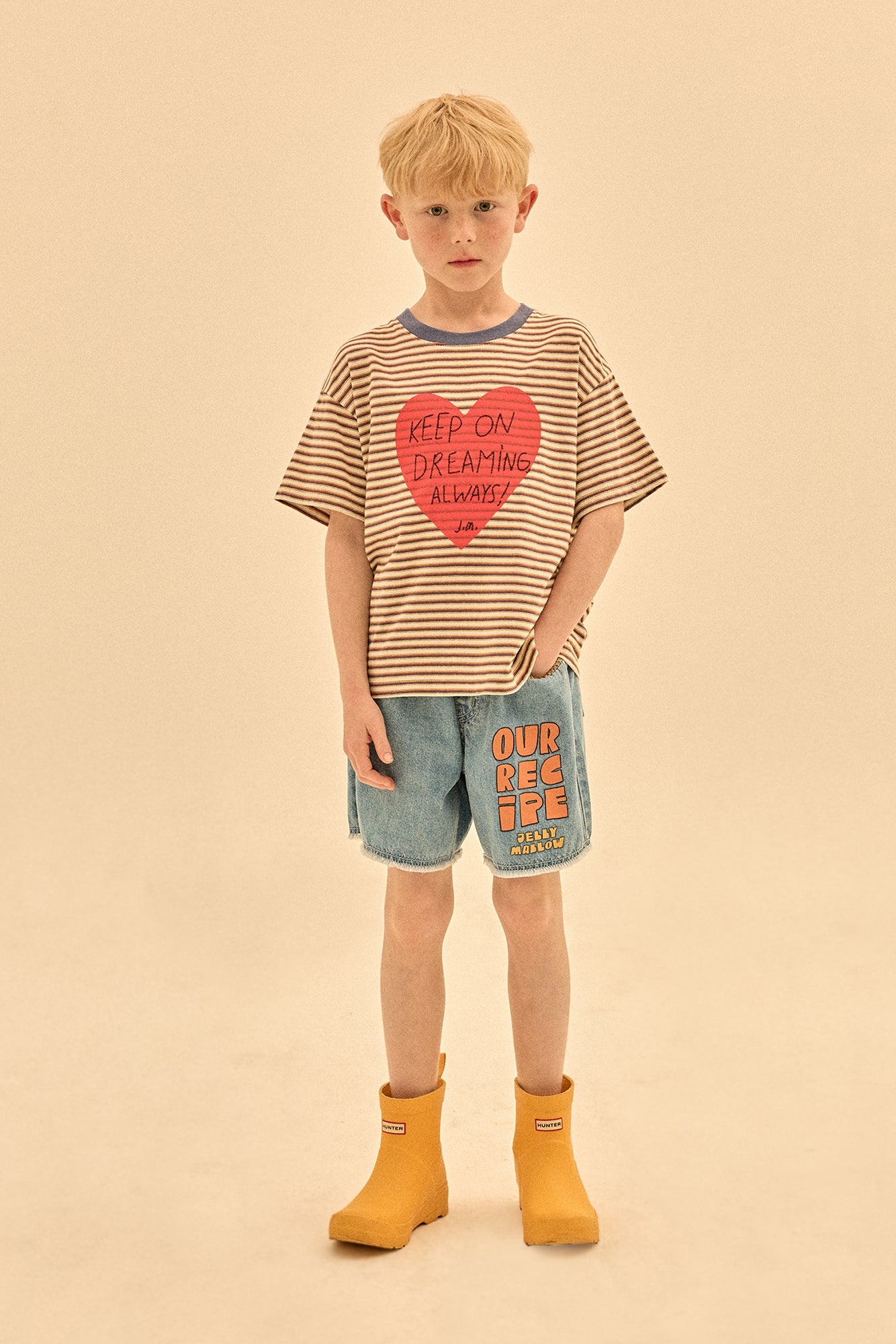 Heartchain Stripe T-shirt NAVY