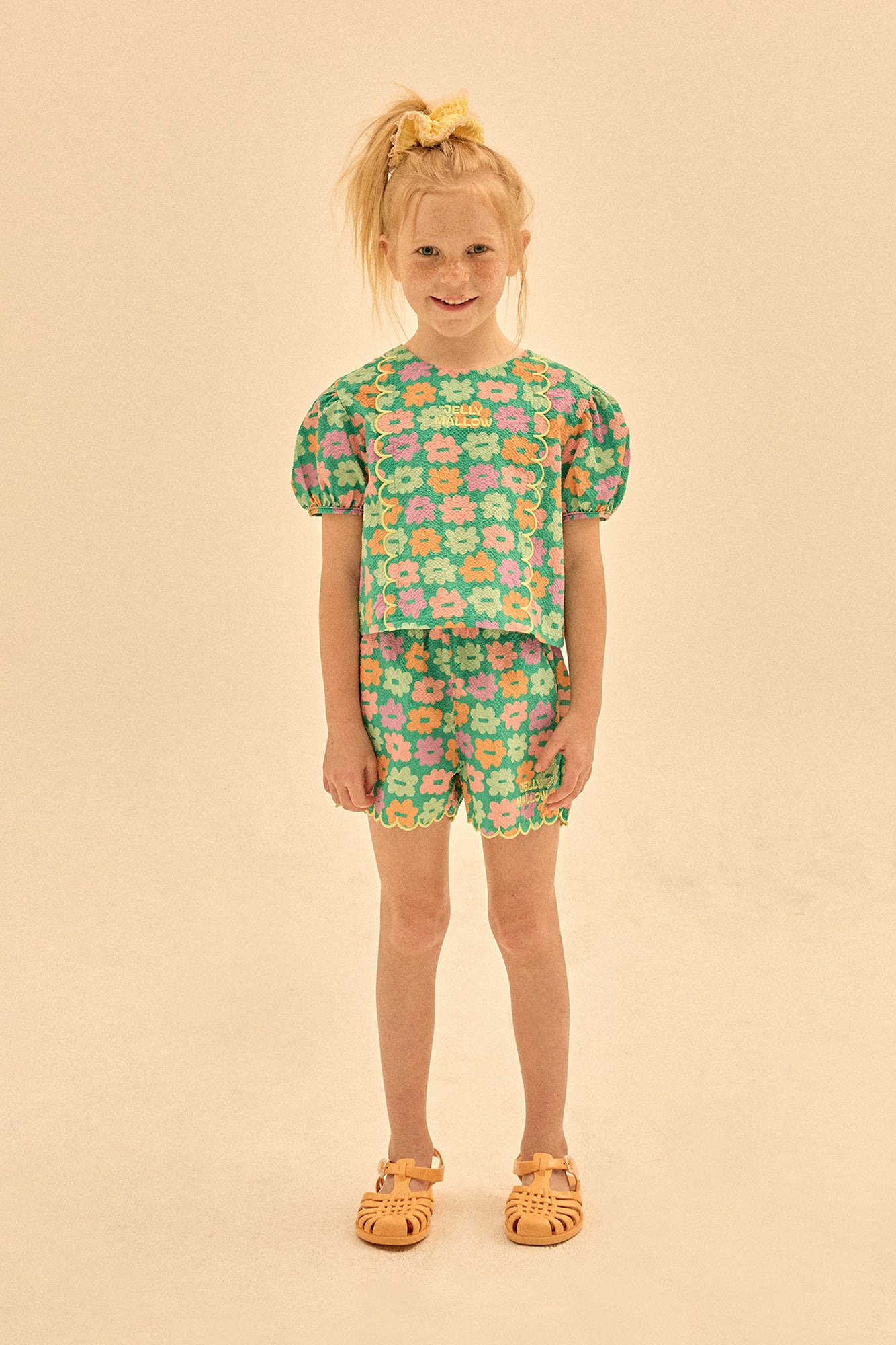 Flower Seersucker Shorts