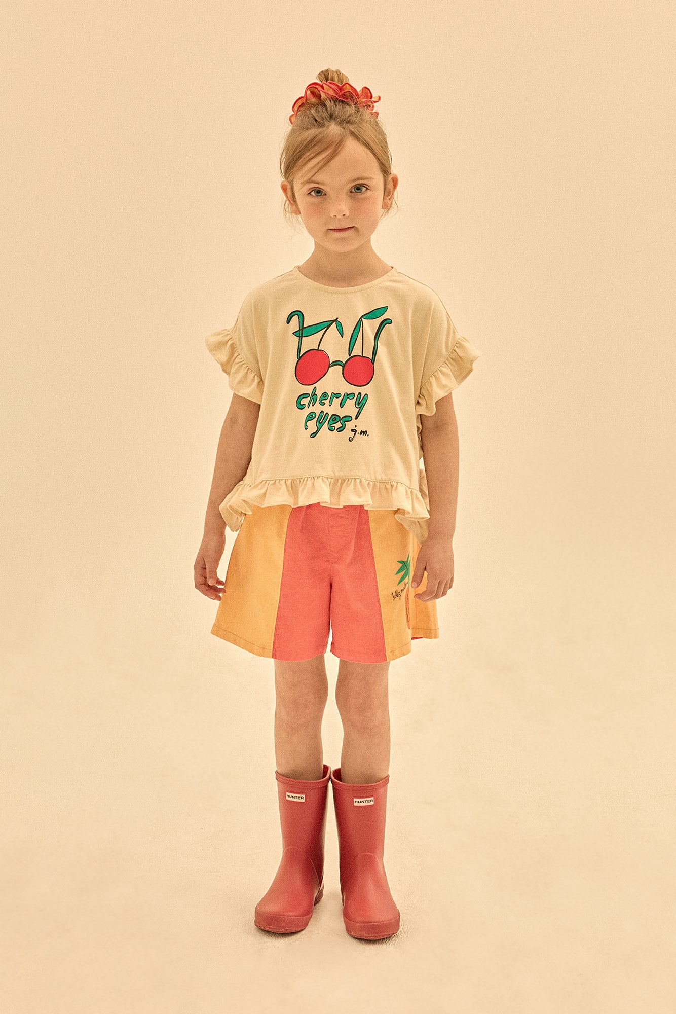 Cherry Frill Sleeveless T-shirt